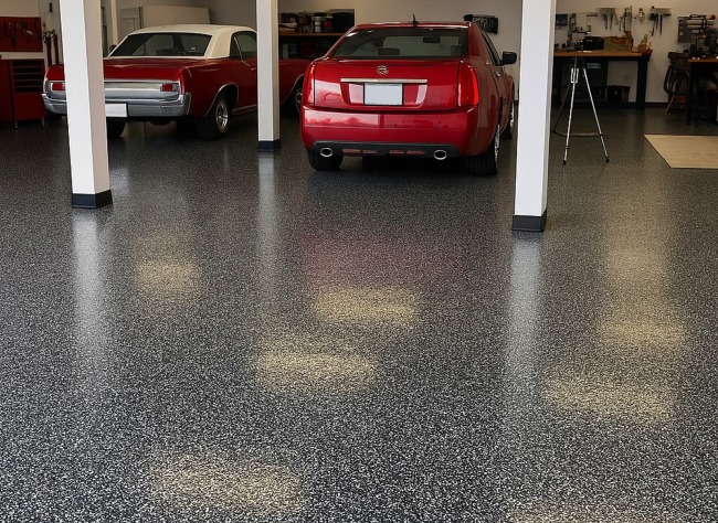 View more about Liquid Granite Epoxy Garage Floor Coating